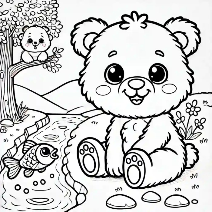 Easy coloring pages animals paws