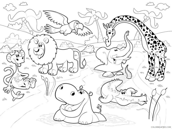 Free african animal coloring pages