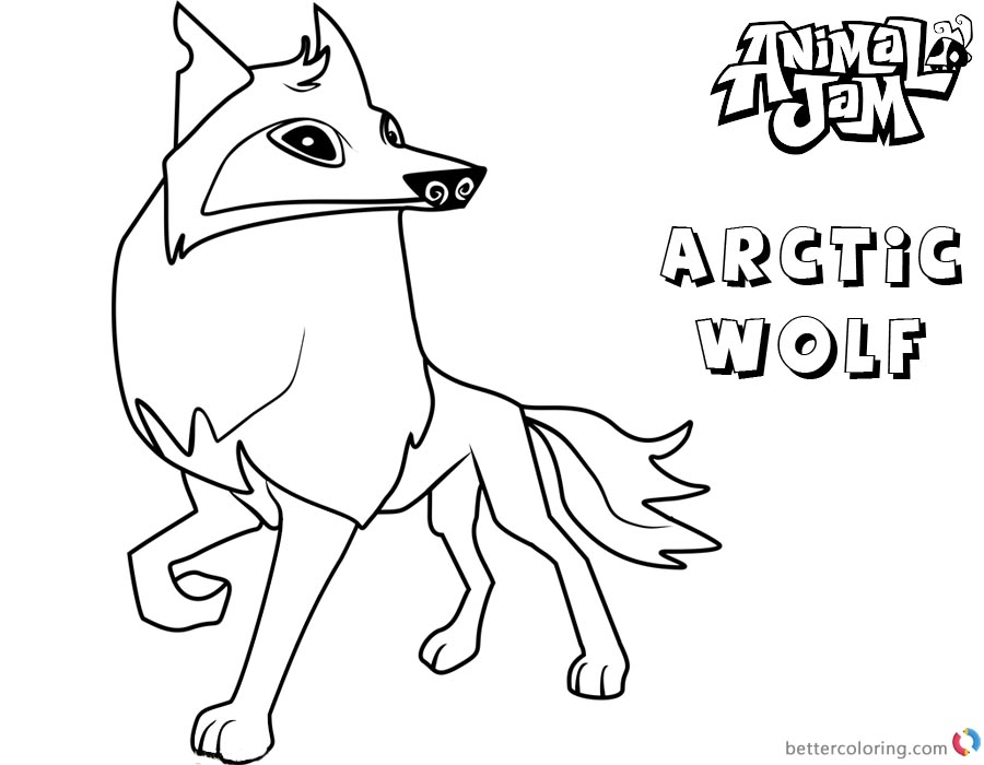 Animal jam wolf coloring pages