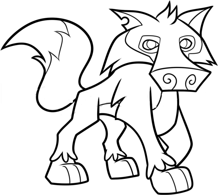 Animal jam wolf coloring pages