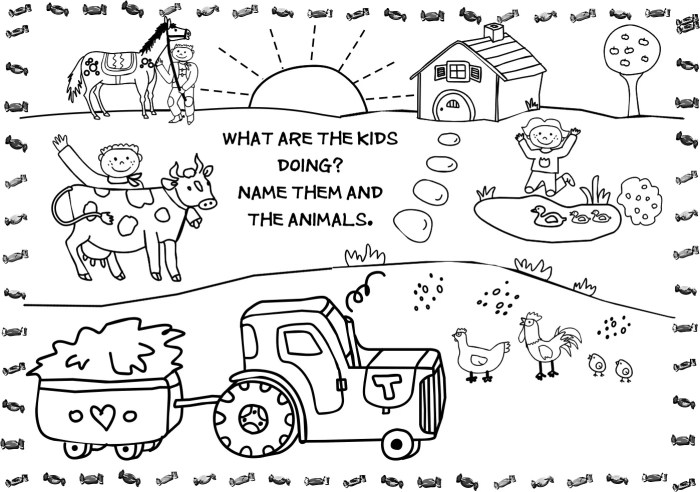 Free farm animal coloring book