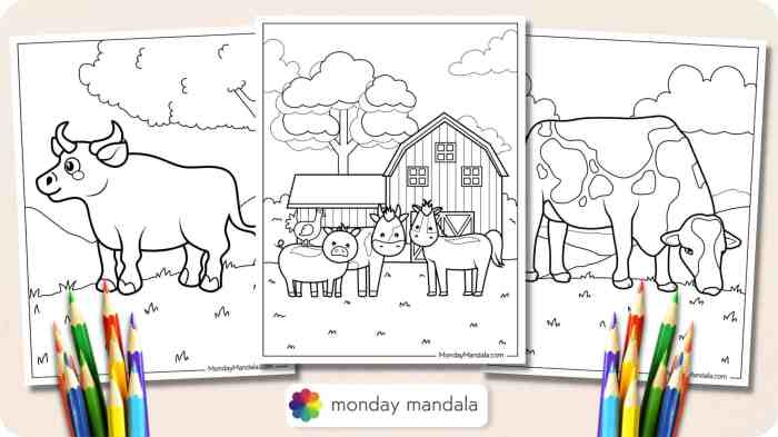 Farm animal coloring games