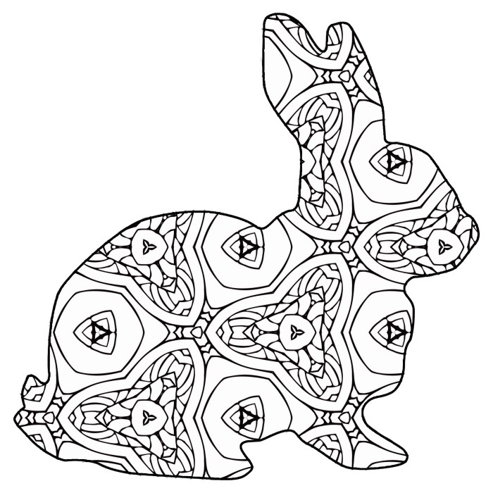 Geometric animal art coloring pages