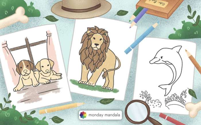 Animal coloring coloring pages for kids