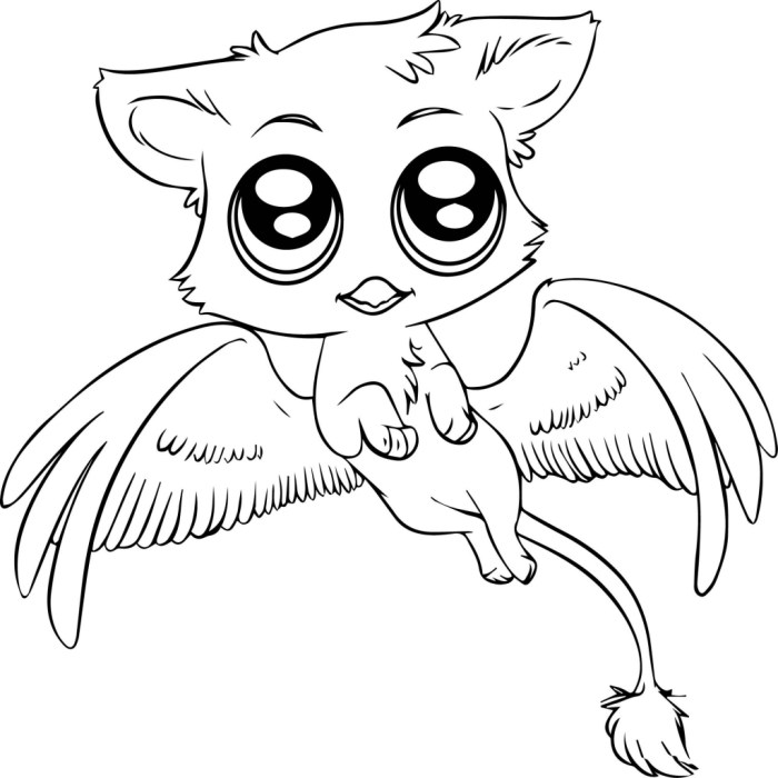 Coloring pages animals with big eyes