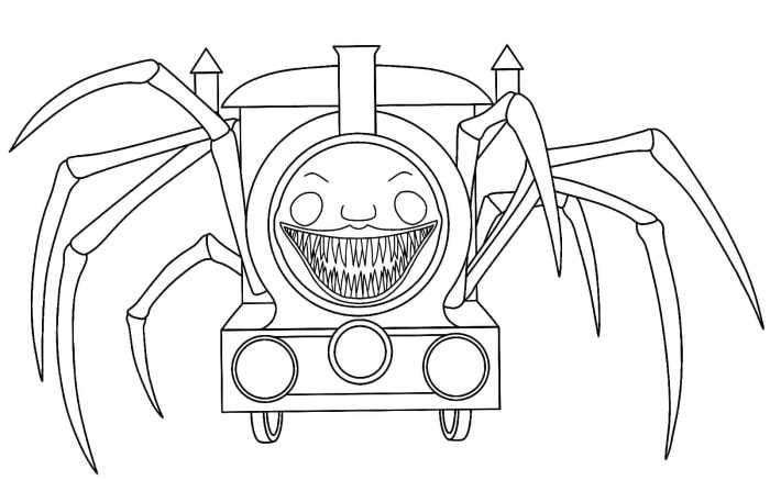 Choo choo charles coloring book