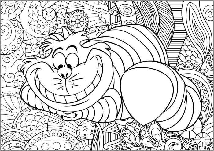 Cheshire cat coloring book