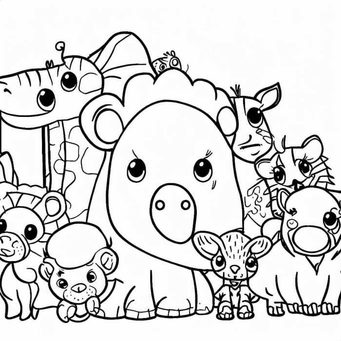 Cute zoo animal coloring sheets