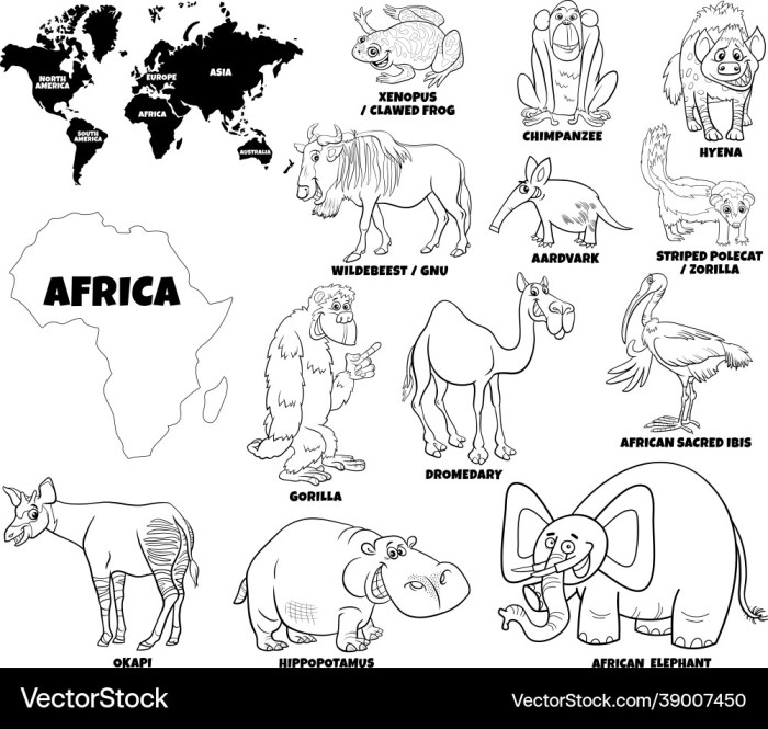 African animals coloring kids color elephant educational featuring well fun only but not