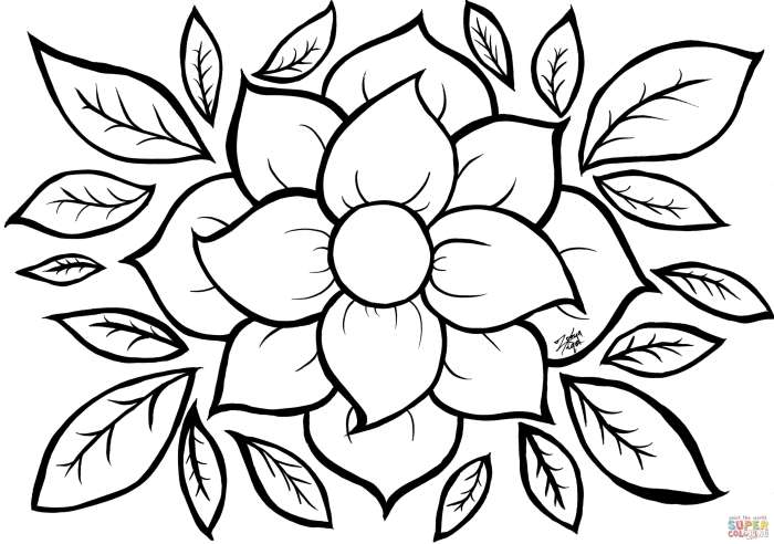 Coloring book images of flowers