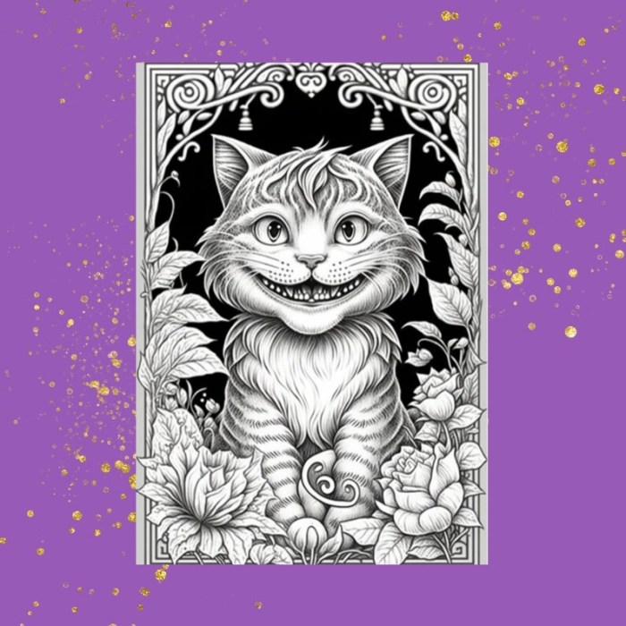 Cheshire cat coloring book