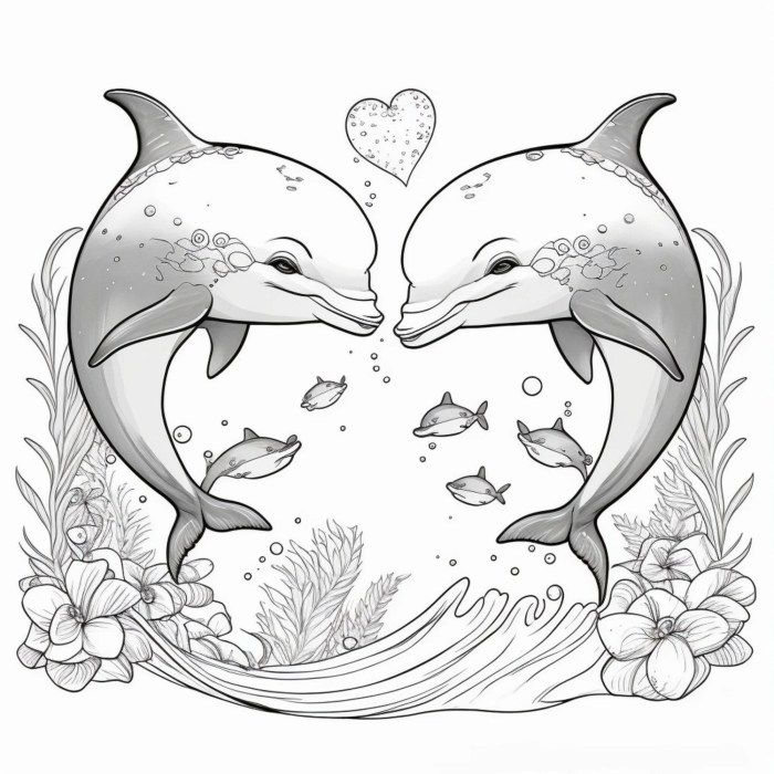 Animal coloring pages dolphin