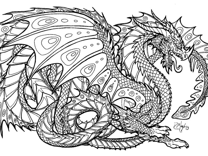 Detailed coloring page of animals