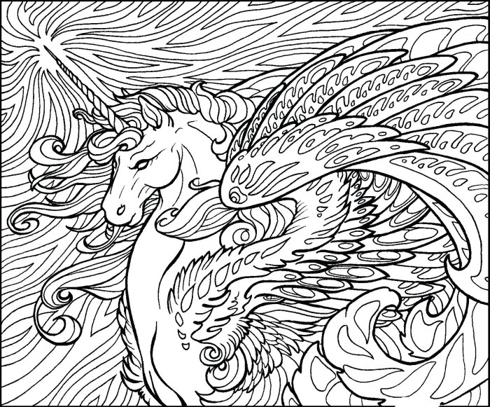 Detailed coloring page of animals