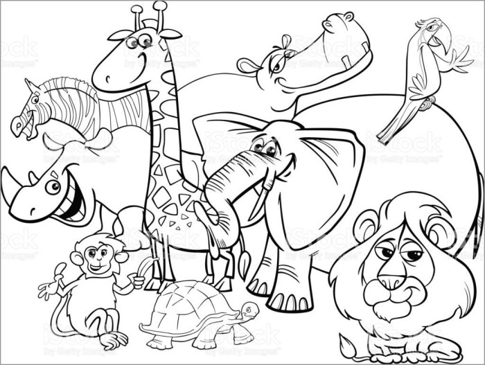 Free african animal coloring pages