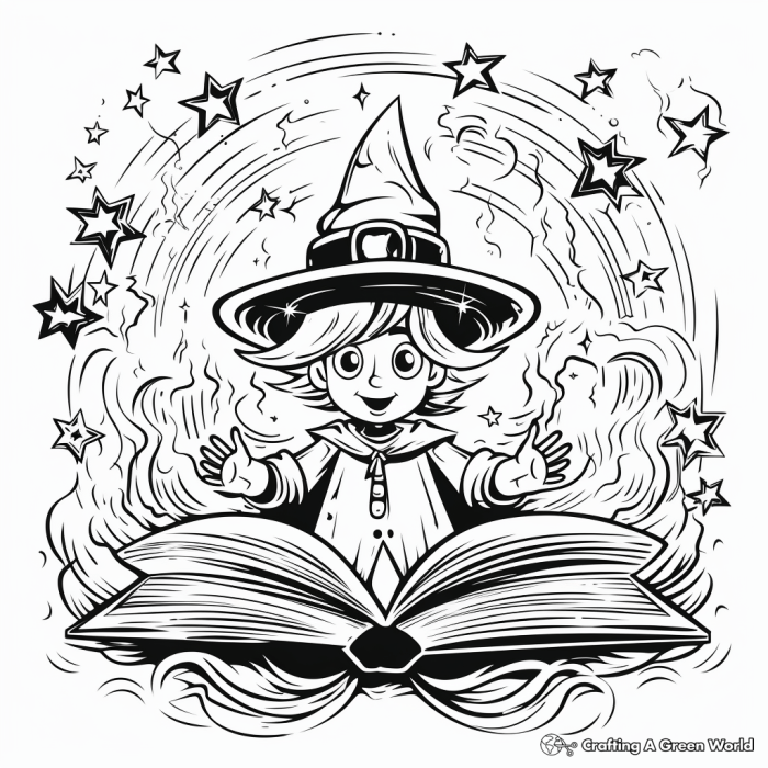 Coloring book of spells