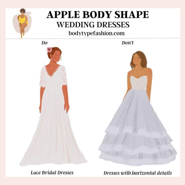 Wedding guest dresses for apple shaped body