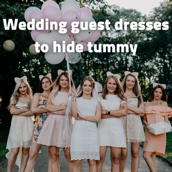 Wedding guest dresses to hide tummy