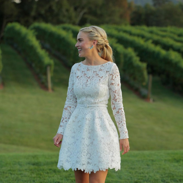 Wedding rehearsal dress white